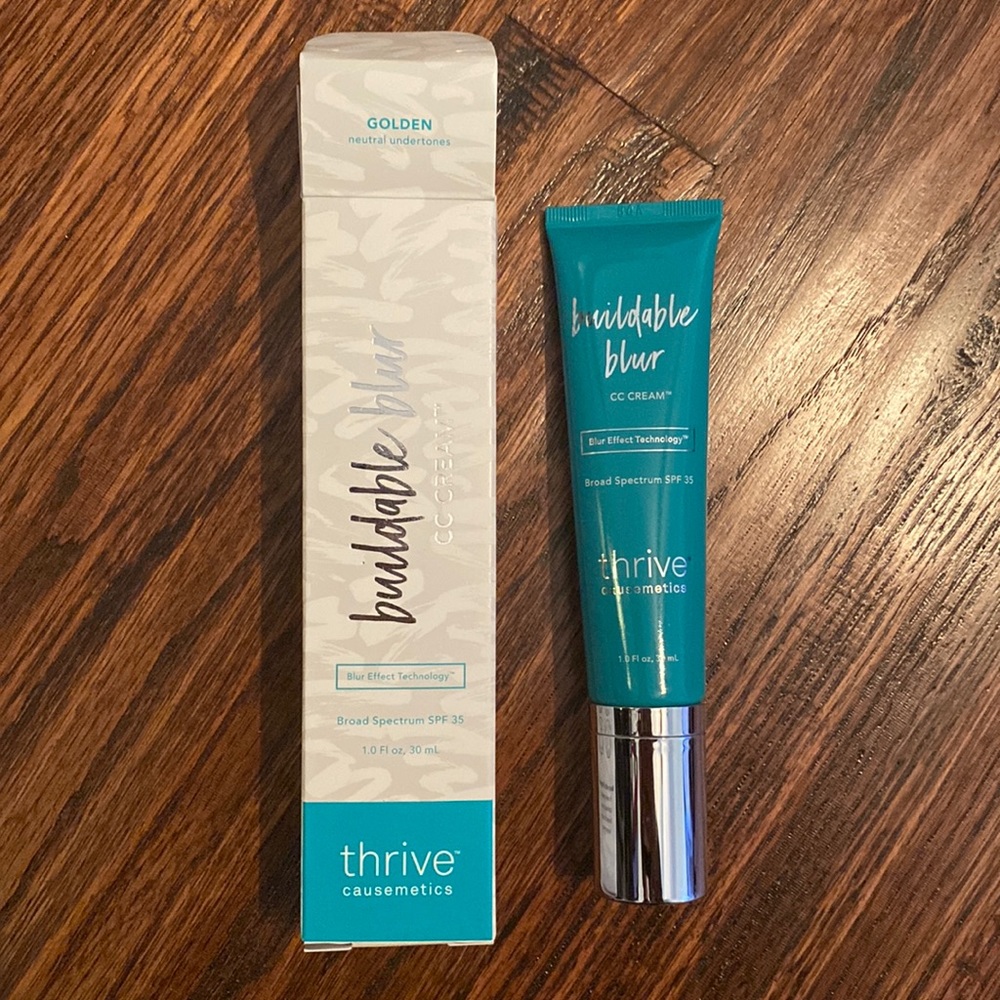 Thrive Causemetics Buildable Blur CC Cream with SPF 35 in shade Golden